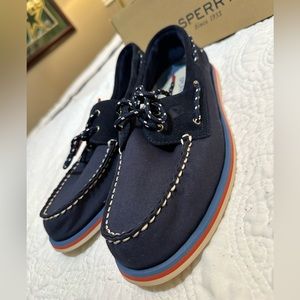 Sherry A/O 2-EYE NAUTICAL NAVY size 9.5